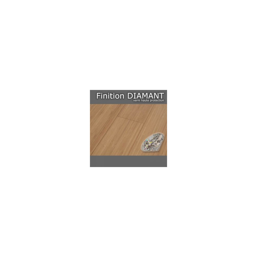 Parquet bambou massif à coller vertical ambre