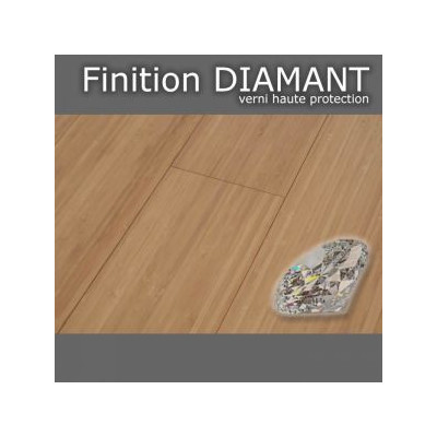 Parquet bambou massif à coller vertical ambre