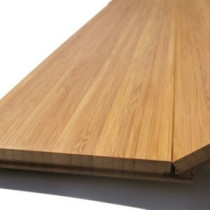 pour le salon  Parquet bambou massif à clipser vertical ambre