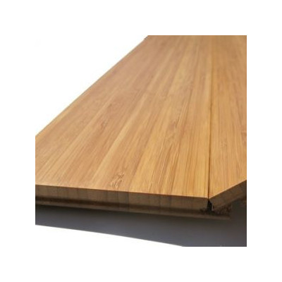 pour le salon  Parquet bambou massif à clipser vertical ambre