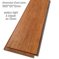 Parquet bambou flottant densifié à clipser ambre light