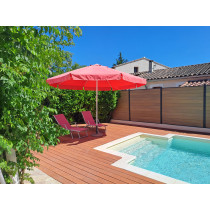 terrasse piscine avec du moso ndurance en bambou