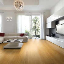 Parquet bambou flottant densifié à clipser champagne