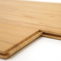 Parquet bambou massif à coller vertical ambre
