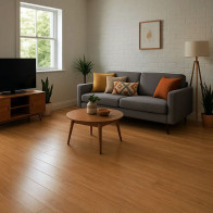 Parquet bambou flottant densifié à clipser ambre light