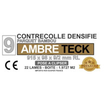 Plinthe bambou densifié ambre rouge - Aiko Bambou