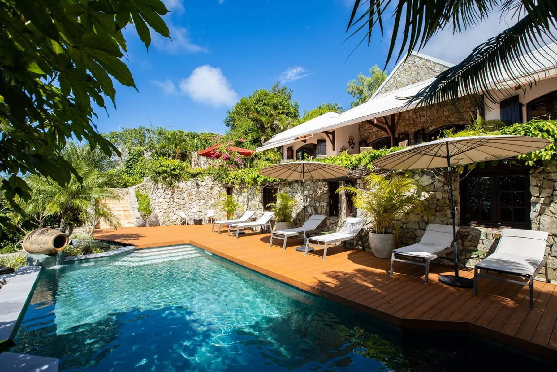 Plage de piscine en terrasse bambou MOSO N-durance
